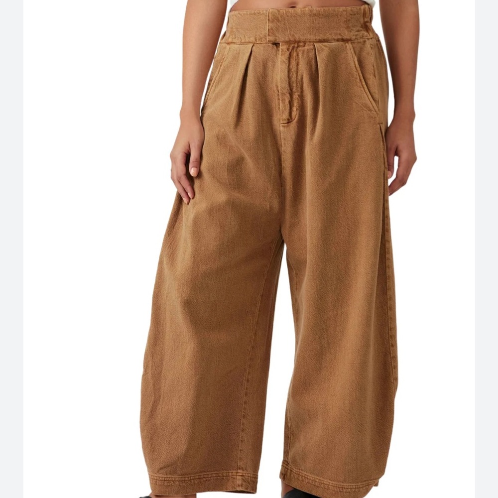 Free People cool harbour cotton twill barrel pants